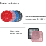 Silicone air fryer mat