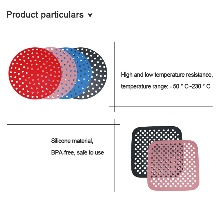 空气炸锅垫 Silicone air fryer mat - Image 1